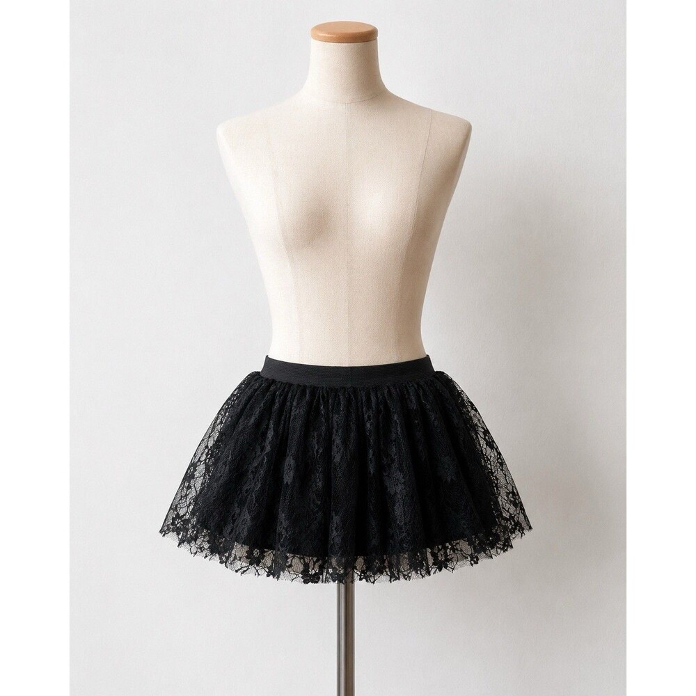 Black Lace Tutu Skirt Teen Petite Small